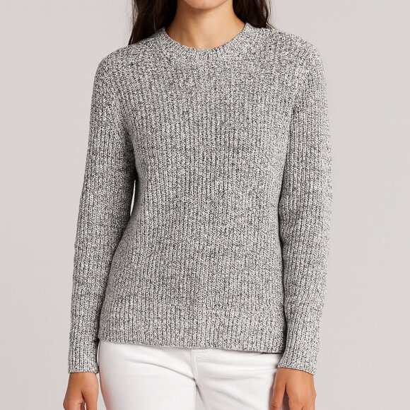 Abercrombie & Fitch Black and White Knit Cotton and Linen Sweater Size M, Y2K - Picture 1 of 6